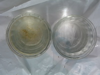 Образцы озерной воды до и после очистки фильтром Nerox сверху