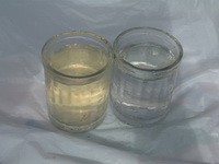 Образцы грязной дождевой воды до и после очистки фильтром Nerox